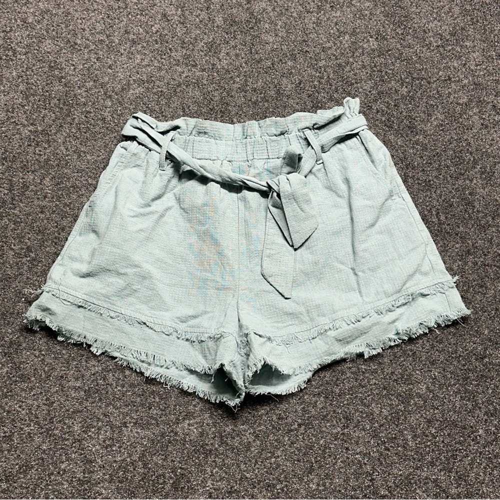 Gauze High Waisted Paperbag Shorts Beach Boho Vacation Granola Indie Euro Summer